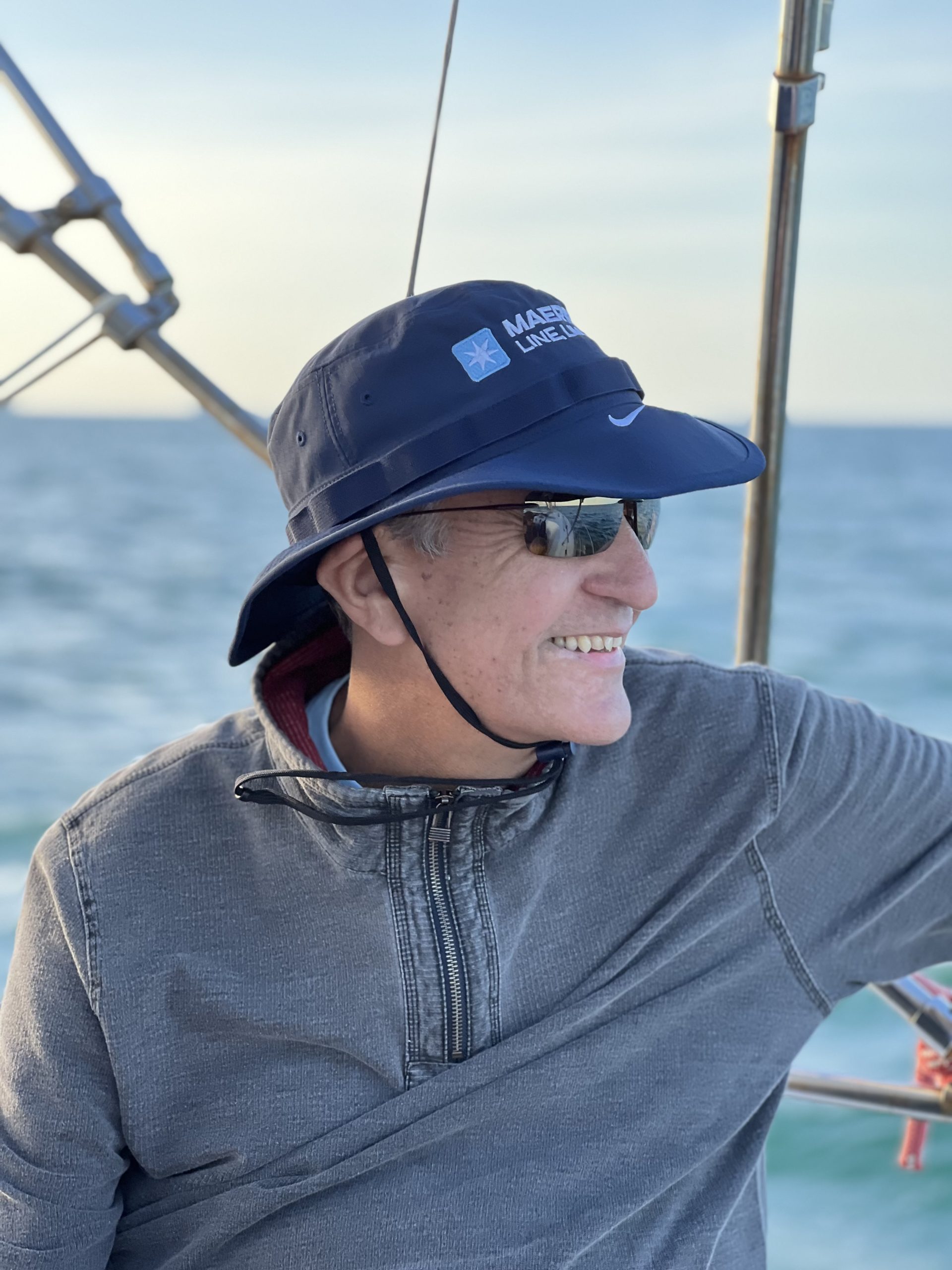 Photo of Jeff Boyd sailing in December 2025 after the RemediChain-provided Tabrecta helped significantly improve his health and quality of life